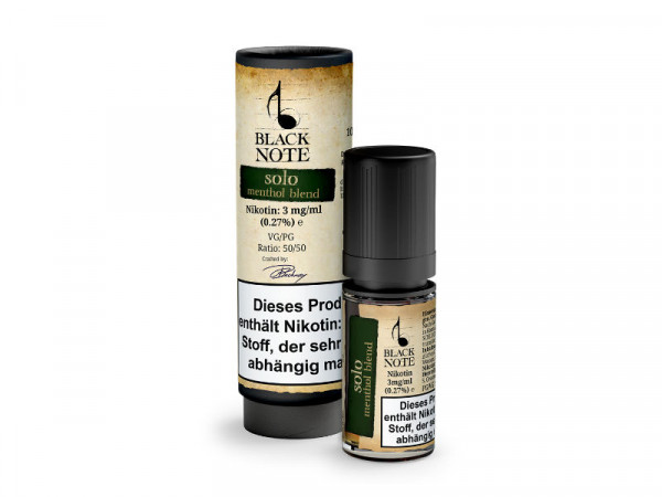 Black Note solo Liquid Virginia mit Menthol