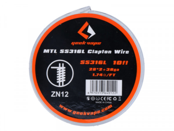 Geekvape MTL SS316 Clapton - 3 m Rolle
